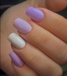 Lilac Nails, Casual Nails, Cute Gel Nails, Acrylic Nails Coffin Short, Orange Nails