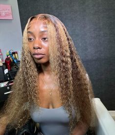 Lemonade Braids Hairstyles, Frontal Wig Hairstyles, Curly Weave Hairstyles, Dyed Hair Inspiration, Braids Hairstyles Pictures, Girls Natural Hairstyles, Protective Hairstyles Braids, Frontal Hairstyles, Hot Hair Styles