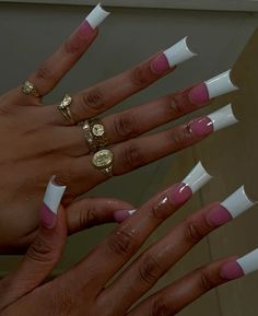 2000s Nails, Ombre Acrylic Nails, Dope Nail Designs