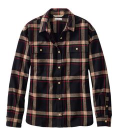 The legacy of our well-loved flannel shirts lives on in soft herringbone flannel and a perfectly relaxed style. Relaxed Fit: Our most generous fit sits farthest from the body. Falls below hip. 100% cotton. Machine wash and dry. Tulip hem. Oversized heritage-inspired button-front flap pockets. Imported. Fit: Relaxed Fit | Women's Signature Camp Flannel Shirt Classic Button-up Flannel Shirt For Fall, Classic Button-up Fall Flannel Shirt, Classic Fall Button-up Flannel Shirt, Classic Everyday Flannel Tops, Relaxed Fit Flannel Shirt For Casual Gatherings, Classic Flannel Shirt For Fall Casual Gatherings, Classic Relaxed Fit Flannel Shirt For Fall, Flannel Shirt For Workwear In Fall, Relaxed Fit Classic Flannel Shirt For Fall