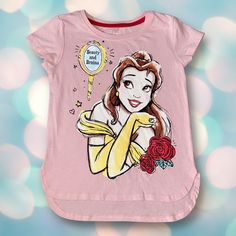 Excellent condition. No stains, rips, or tears. Check out my shop for more Disney and Universal Studios themed merchandise. Disney Princess Babies, Glitter Shorts, Disney Princess Belle, Woody Toy Story, Disney Tees, Pink Solid, Baby Princess, Your Girl, Girls Tees