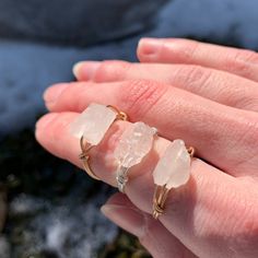 ☾ Rough Rose Quartz Ring ☾ High quality, Rose Quartz Rings - These stackable rings come in bronze or sterling silver ▲ 100% Natural, untreated, high quality crystals ▲ Custom Sized ▲ Stackable This listing is for ONE ring Check out our other crystal rings here: https://www.etsy.com/shop/juicyvibrations/?section_id=32498679 Please contact us with any questions or concerns! We aim to bring you high vibes through our crystals ♡ ▲ ▲ ▲ ▲ ▲ ▲ ▲ ▲ Made to order - You will receive a similar item to what Love Gift Ideas, Pet Collar Charms, Rough Rose Quartz, Crystal Keychain, Rose Quartz Jewelry, Raw Rose Quartz, High Vibes, Rose Quartz Ring, Quartz Jewelry