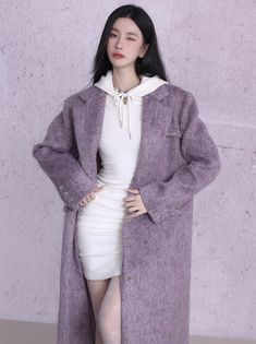 ❤︎Purple classic oversized coat❤︎

Please allow 20 days for product delivery Oversized Coat, Lavender Color, Long Coat, Fashion Games, Wool Blend, Fashion Forward, Winter Fashion, Violet, Street Style