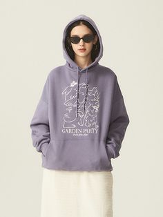 Editor's Notes This hoodie features embroidered artwork, oversized fit, dropped shoulders. It can be styled in various ways. For unisex.- Embroidered artwork point- Oversized fit- Dropped shoulders- Kangaroo pocket- Excellent for sweat absorptionMeasurements(in.)M(1) / L(2)- Total length : 26.77 in. / 27.95 in.- Shoulder : 24.80 in. / 25.98 in. - Chest : 27.17 in. / 27.95 in.- Sleeve : 21.65 in. / 22.44 in.*Model info: 5' 6'' / Fitting size MComposition & Care- 68% Cotton, 32% Oversized Purple Sweatshirt With Drawstring Hood, Oversized Purple Hoodie For Fall, Oversized Purple Sweatshirt Hoodie, Purple Hooded Sweatshirt With Graphic Print, Purple Letter Print Hoodie For Spring, Spring Purple Hoodie With Letter Print, Spring Purple Letter Print Hoodie, Purple Graphic Print Hoodie Sweatshirt, Purple Graphic Print Hoodie