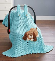 Puppy Snuggles Car Seat Cover Pattern – Mary Maxim Baby Car Seat Cover Pattern, Crochet Car Seat Cover, Car Seat Cover Pattern, Puppy Snuggles, Crochet Baby Blanket Free Pattern, Bear Blanket, Microcar, Crochet Car, Infant Car Seat Cover