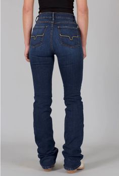 A high-rise waist with a slim bootcut! The Sarah jean is a tri-blend denim for maximum wear and rebound! These jeans feature a slimming dark wash and the iconic Kimes logo! These Kimes jeans are made to last y'all! They have the longevity and durability you demand. Made from ring-spun denim, they have a greater tensile/tear strength and will last two - three times longer! Material has some amount of stretch Fabric: 82% Cotton 15% Polyester 13% Elastane Denim Ring, Kimes Ranch Jeans, Country Jeans, Kimes Ranch, Western Store, Country Outfits, Dark Wash Denim, Denim Fashion