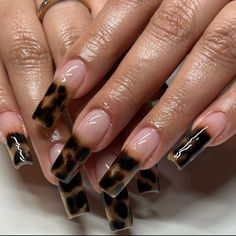 Cheetah Nails, Hippie Nails, Leopard Nails, Square Acrylic Nails, Dream Nails, Fire Nails, Funky Nails, Pretty Acrylic Nails, Dope Nails