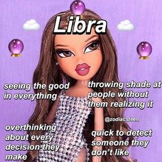 a barbie doll with the words libra above it