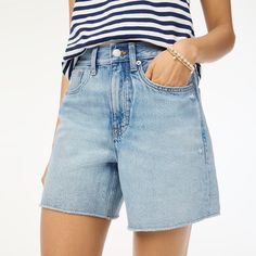 Brand New Size 25 J.Crew High-Rise Relaxed Denim Short Sits Above Waist. 5 1/2" Inseam. Zip Fly. Traditional 5-Pocket Styling. 100% Cotton. Denim Short, J Crew Factory, Jean Shorts, Denim Shorts, J Crew, High Rise, Womens Shorts, Brand New, Women Shopping