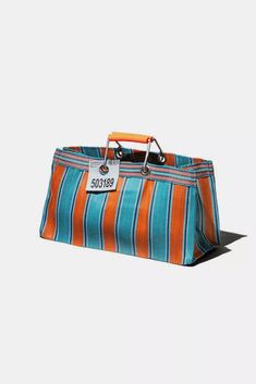 Puebco Wide Recycled Plastic Stripe Bag | Urban Outfitters Striped Bags, Storage Bags, Repurpose, Blue And Green, Recycled Plastic, Ultra Violet, I Saw, Mumbai, One Day