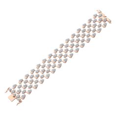 Buy Designer Fine Jewelry Online - Sara Weinstock Featuring three rows of hugging pear-shaped diamond clusters, this sophisticated, playful bracelet is the ideal piece to Diamond Bangles Bracelet, Fine Jewelry Designers, Pear Shaped Diamond, Gold Jewellery Design, Girly Jewelry, Diamond Bracelets, Diamond Cluster, Bracelet Designs, White Diamond