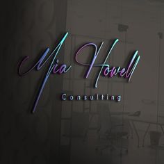 the logo for mia houli consulting, which has been designed by graphic design studio