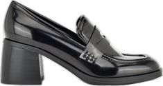 Modern Square, Classic Silhouette, Heeled Loafers, Block Heels, Heel Height, Loafers, Womens Sizes, Wardrobe, Square