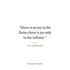 there is no joy in the infinite there is joy only in the infinite - the quote louge