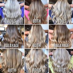 Foilyage Hair, Color Formulas, Balayage Technique, Blond Balayage, Hair Color Formulas, Hair Techniques, Hair Color Techniques, Blonde Hair With Highlights