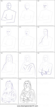 how to draw the faces of people in different poses and expressions, with instructions for each drawing