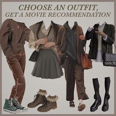 Brown Retro Outfits, Rock Academia Aesthetic, Chaotic Academia Lookbook, Poetry Aesthetic Outfits, Urbancore Aesthetic Outfits, Chaotic Academia Outfits Aesthetic, Cozy Core Aesthetic Outfit, Istp Aesthetic Outfit, Piratecore Aesthetic Outfits