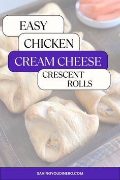 dinner ideas with crescent rolls, shredded chicken dinner recipe Best Chicken Recipes For Dinner, Cheese Crescent Roll Recipes, Chicken Recipe For Dinner, Use Rotisserie Chicken, Crescent Rolls Recipe, Chicken Cream Cheese, Chicken Roll Ups