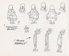 the simpsons character model sheet is drawn in black and white