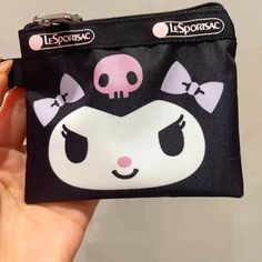 Kuromi Coin Purse Small Bag Zipper Closure Loop Handle Small Magenta & Black++ Zipper Closure Lobster Clasp 11.5 X 10 Cm Cute Black Zipper Pouch Bag, Cute Black Bag With Zipper Pouch, Coin Organizer, Bag Hook, Coin Bag, Wallet Organization, Change Purse, Coin Pouch, Key Card Holder