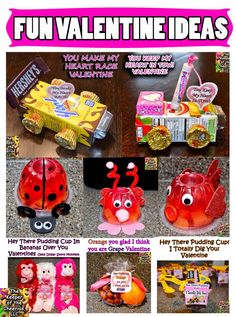 an advertisement for valentine's day with ladybugs and other items in it