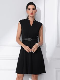 Shop Allegra K for office v neck work sleeveless a-line midi solid belted dress you are looking for, get more women's dresses for yourelf. Order now! Free Returns! Black Xs, Belted Dress, Women's Dresses, Mid Length, Order Now, Dress Black, A Line, Spring Summer, V Neck