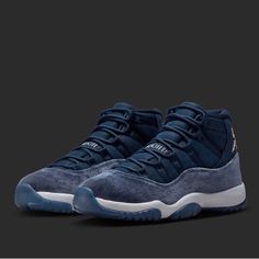 Early Release Womens Navy Blue Jordan 11 Size 11.5 Women-10 Men Brand New In Box Blue High-top Leather Running Shoes, Blue Leather High-top Running Shoes, Blue High-top Running Sneakers With Cushioned Footbed, Blue Cushioned High-top Running Sneakers, Blue Cushioned High-top Sneakers For Running, Blue Leather Running Shoes With Cushioned Footbed, Blue Jordan Running Shoes With Cushioned Footbed, Blue Jordan 11, Jordan 11 Midnight Navy