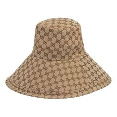 Gucci GG Canvas Wide Brim Hat 'Beige/Ebony' 631958-KQW00-9700 Straw Cloche Hat, Hat Outfit, Bucket Hat Women, Gucci Hat, Guccio Gucci, Sun Hats For Women, Cloche Hat, Wide Brimmed Hats, Brim Hat