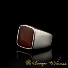 Plain Square Red Agate Modern Silver Ring Red Rectangular Rings With Polished Finish, Rectangular Red Rings With Polished Finish, Red Rectangular Ring With Polished Finish, Luxury Rectangular Ruby Ring, Square Rings With Polished Finish For Gifts, Elegant Agate Ruby Ring With Polished Finish, Elegant Ruby Ring With Polished Agate, Elegant Ruby Ring With Rectangular Polished Finish, Elegant Rectangular Ruby Ring With Polished Finish