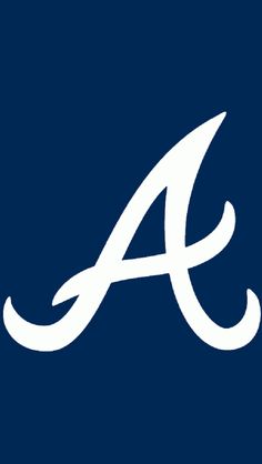 the university of atlanta logo on a dark blue background with white letters and an arrow