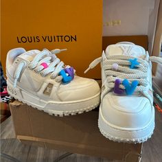 Louis Vuitton Maxi Sneaker Lv Trainer Size:10 Men’s Condition:9.5/10 Worn Once, And These Shoes Are Amazing Ships Same Day Before 6pm Pst Louis Vuitton Sneakers, Trainer Sneakers, Mens Shoes Sneakers, Men's Shoes, Shoes Sneakers, Color White, Size 10, Louis Vuitton, Man Shop