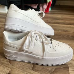 New With Out Tags Nike Air Force Ones. Never Worn. No Box Nike Air Forces, Air Forces, Shoes Nike Air, Nike Air Force Ones, Air Force Ones, Nike White, Shoes Nike, White Nikes, Nike Air Force