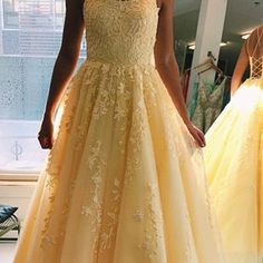 Home · SheRose · Online Store Powered by Storenvy Prom Dresses With Lace, School Event Dress, Dresses With Lace, Prom Dresses Yellow, Floor Length Prom Dresses, Cute Prom Dresses, Pretty Prom Dresses, Applique Dress, Tulle Prom Dress