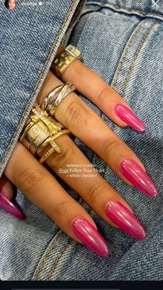 Color Chrome Nails, Rihanna Nails, Really Cute Nails, Pearl Nails, Summer Acrylic Nails, Dream Nails, Fire Nails, Classy Nails, Dope Nails