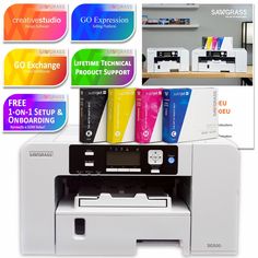 an image of a printer with different color options