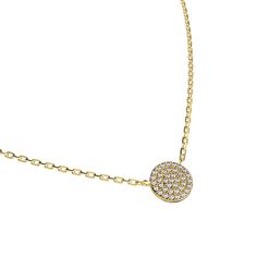 Design: The Pascal Centric Series embodies circular settings, offering a versatile choice for any occasion. This necklace features circular pavé setting diamonds in yellow gold vermeil. | Gold Color: 18K Gold Vermeil (Not to be confused with regular gold plating, our vermeil is a thick layer of 18k solid gold on sterling silver meaning it will last longer. You get the look & feel of gold jewelry at a fraction of the price) Silver Color: Sterling Silver (925 Sterling Silver is a lightweight metal Gold Circular Diamond Necklace, Yellow Gold-plated Necklace With Pave Setting, Gold Diamond Circular Necklace, Yellow Gold Plated Necklace With Pave Setting, Yellow Gold Plated Necklaces With Pave Setting, Timeless Necklaces With Pave Setting Round Pendant, Timeless Necklace With Round Pendant And Pave Setting, Timeless Round Pendant Necklace With Pave Setting, Timeless Round Diamond Necklace With Adjustable Chain