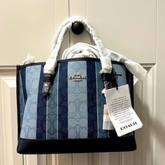 Brand New Coach Bag, Jac Mollie 25. Measures 11”X8”. Packaging Never Removed, In Perfect Condition. Comes With Shoulder Strap. Buy Bags, Bags Coach, Coach Bag, Bag Brand, Coach Bags, New Color, Shoulder Strap, Color Blue, Bag Lady