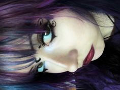 my photo dont repost Emmie Core, Purple Goth Makeup, Cutesy Makeup, Whimsical Makeup, Funky Makeup, Mazzy Star, Purple Makeup