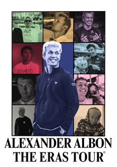 the poster for alex ander albon on the eras tour