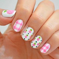 Happy Friday All 💕 Today I have Pink Ginghams and Pink pineapples nails for the summer 💕 I have done regular pineapple nails before and… Gingham Nails, Best Nail Polish Brands, Pineapple Nails, Beach Nail Designs, Nail Polish Brands, Pink Pineapple, Finger Nails, Summery Nails, Minimal Nails