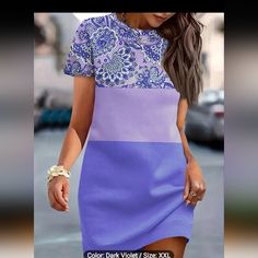 *Brand New *Boutique *Measurements In Pics *Xxl=14 Casual Purple A-line Mini Dress, Casual A-line Purple Mini Dress, Casual Purple Midi Mini Dress, Free People Maxi, Choker Dress, Dresses Purple, Trapeze Dress, Batik Dress, White Halter Maxi Dress