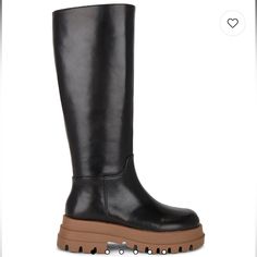 Brand New Alias Mae Donni Lug Sole Boot In Black. Does Not Come With Box Alias Mae, Lug Sole Boots, Lug Sole, Winter Rain, Rain Boots, Black And Brown, Women Shoes, Brand New, Boots