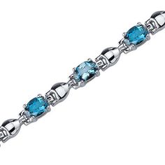 Peora.com - 5.5 cts Oval Cut London Blue Topaz Sterling Silver Bracelet SB3748, $79.99 (http://www.peora.com/exquisite-classic-5-50-carats-total-weight-oval-shape-london-blue-topaz-gemstone-bracelet-in-sterling-silver-free-shipping-style-sb3748/) Luxury Gift Blue Sterling Silver Bracelet, Luxury Blue Sterling Silver Bracelets, Luxury Elegant Blue Sterling Silver Bracelet, Luxury Blue Topaz Gemstone Bracelet, Luxury Oval Blue Topaz Jewelry, Luxury Blue Sterling Silver Bracelet With Polished Finish, Luxury Blue Topaz Bracelet, Luxury Blue Topaz Bracelets For Gift, Luxury Blue Topaz Bracelets As Gift