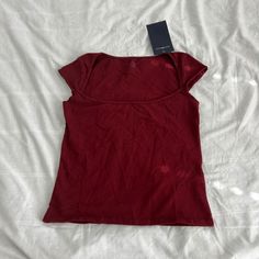 Brandy Melville Red Top One Size Condition: Nwt Color: Red Details : - Short Sleeve - Comfy Extra: - I Ship Between 1-2 Days Red Brandy Melville Top, Red Fitted Scoop Neck Top, Trendy Burgundy Cotton Tops, Burgundy Short Sleeve Tops For Spring, Burgundy Short Sleeve Tops For Summer, Short Sleeve Burgundy Tops For Summer, Red Casual Scoop Neck Top, Casual Red Scoop Neck Top, Tops Brandy Melville