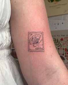 a stamp on the arm that says espresso