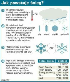 an info sheet with snowflakes on it and the words, which are also in english