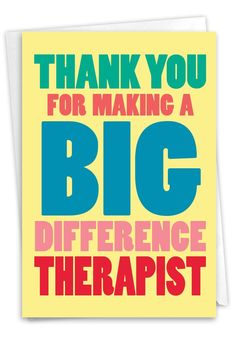 a greeting card with the words thank you for making a big difference to the artist