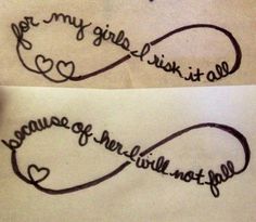 two handwritten love notes with hearts and words