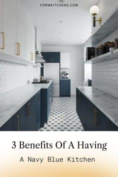 three benefits of having a navy blue kitchen