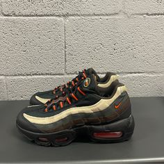 Nike Air Max 95 Dark Army Orange Blaze Tweed Dh4754-300 Mens Sz 6 Women 8. New Without Box Brown Casual Sneakers With Air Cushioning, Casual Brown Sneakers With Air Cushioning, Nike Low-top Sneakers For Fall, Urban Brown Sneakers For Fall, Brown Urban Sneakers For Fall, Nike Brown, Shoes Nike Air, Nike Air Max 95, Air Max 95